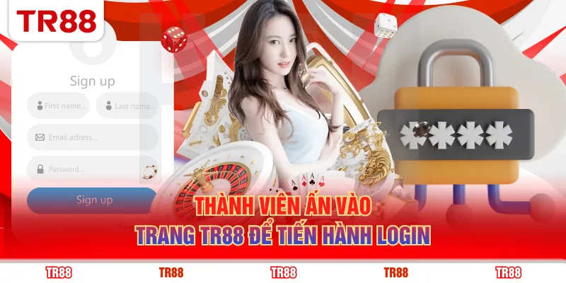 Thành viên ấn vào trang TR88 để tiến hành login